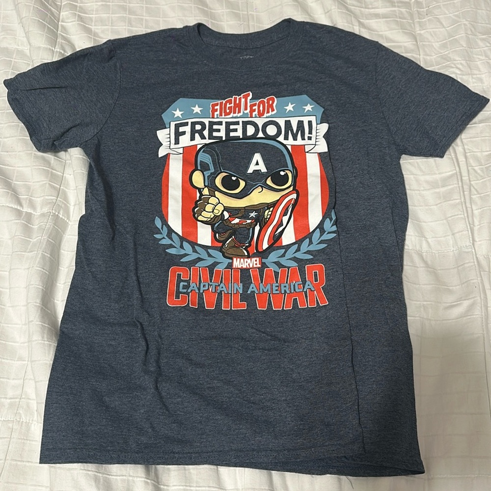 Exclusive Funko pop Captain America shirt from Funko!